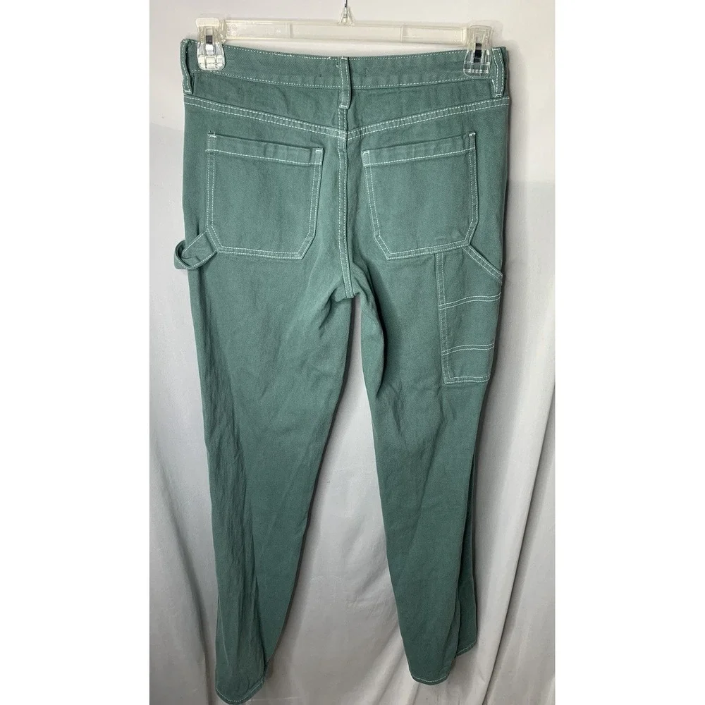 PacSun Low Rise Carpenter Jeans Women's 27 Aqua‎ Green Straight Leg Pants Y2k